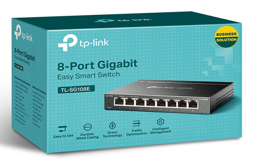 Miniatura 3 de Switch TP-Link TL-SG108E Gestionado, L2, RJ-45 8, Gigabit Ethernet (10/100/1000), Negro
