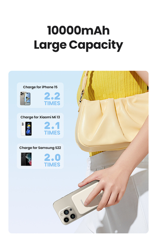 Miniatura 5 de Power Bank Ugreen 25208 10000 mAh, Teléfono móvil/smartphone, USB, Beige
