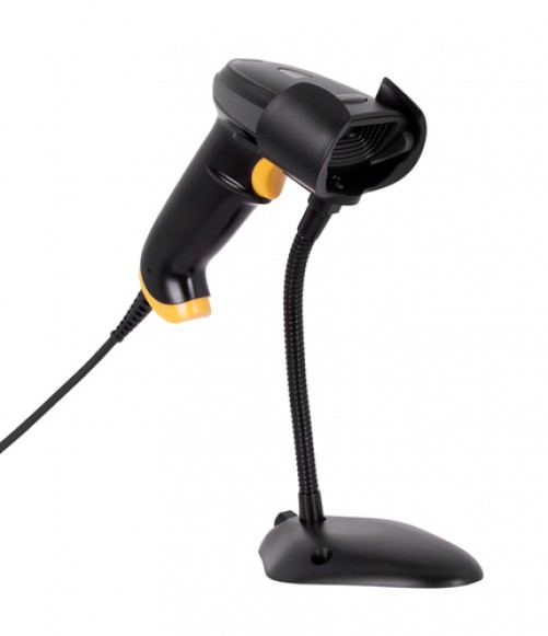 Lector de codigo de barras TechZone TZBESC4 Tipo de escaneo 1D, Sensor LED, Alámbrico, Interfaz RS-232, USB, Color Negro