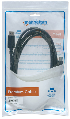 Miniatura 4 de Cable displayPort Manhattan 4K@60Hz Cable DisplayPort DisplayPort 1.2, 3 m, Negro