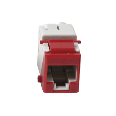 Conector Siemon U5-K03NS Tipo de construcción Plano, Conector 1 RJ-45, Categoría Cat5e, Blindaje de cable U/UTP (UTP), Color Gris, Rojo