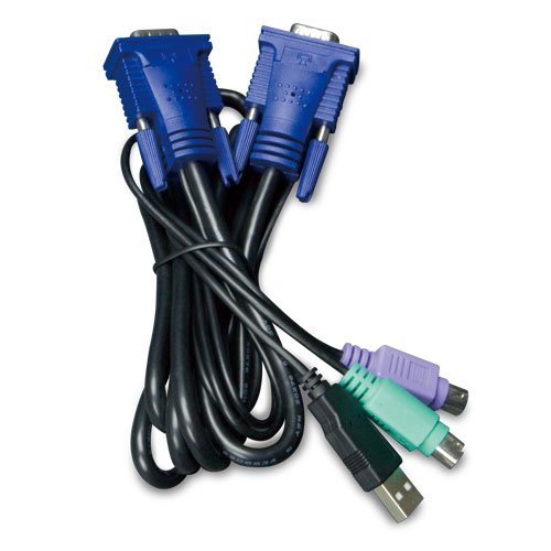 Cables para KVM PLANET KVM-KC1-3 USB, PS/2, 3 m, D-sub port (15 female)