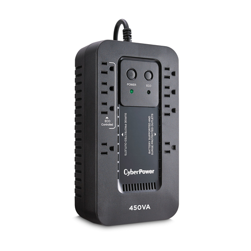 Miniatura 3 de No Break CyberPower EC450G 0.45 kVA / 260 W, 426 J, Entrada 140 V, 8 salidas AC, Negro