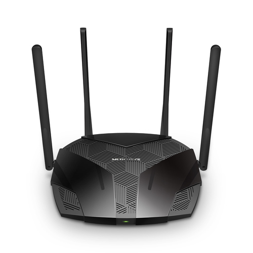 Ruteador Inalámbrico Mercusys MR70X 4 ant., Wi-Fi 6 (802.11ax), 4 RJ-45, 1800 Mbit/s, Negro