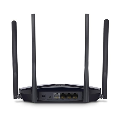 Miniatura 4 de Ruteador Inalámbrico Mercusys MR70X 4 ant., Wi-Fi 6 (802.11ax), 4 RJ-45, 1800 Mbit/s, Negro