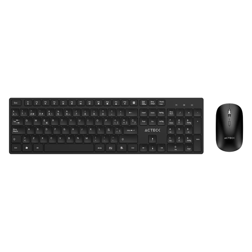Teclado y Mouse Acteck Creator Vantage Aero MK555, Inalambrico, Dongle USB, Negro