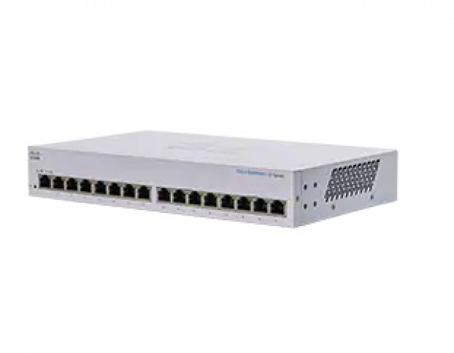 Switch Cisco CBS110-16T-NA No administrado, RJ-45 16, Gigabit Ethernet (10/100/1000), Gris