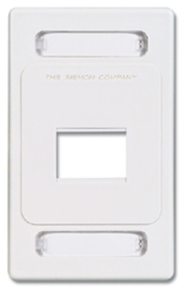 Placa de pared Siemon MX-FP-S-02-02 1 RJ-45, Diseño Convencional, Tornillos incluidos Si, Color Blanco