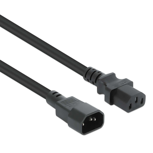 Miniatura 2 de Cables de poder Manhattan Hembra, Macho 250 V, 1 m, Negro