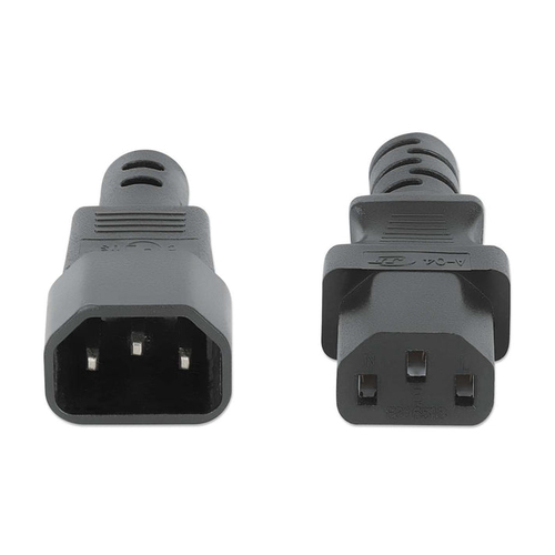 Miniatura 3 de Cables de poder Manhattan Hembra, Macho 250 V, 1 m, Negro