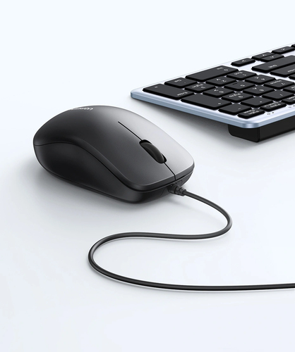 Miniatura 2 de Mouse Optico Ugreen, 3 Botones, 1200 DPI, Alambrico, USB-A, Negro