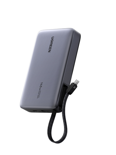 Miniatura 2 de Power Bank 20000mAh con Cable Integrado / Carga Ra?pida 100W / USB-C PD 3.0 / 4 Celdas Li-ion / 72Wh / Carga Ma?ltiple 145W / Compacto 139x80x27mm