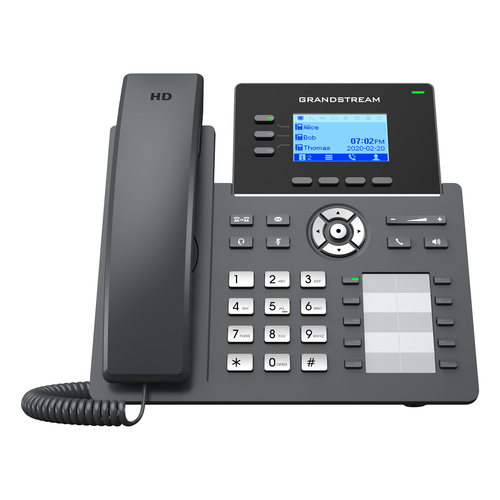 Teléfono Ip Grandstream Networks GRP2604 Terminal con conexión por cable, 3 líneas, Negro