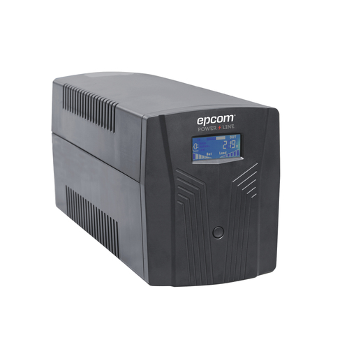 No Break Epcom EPU1200LCD 1.2 kVA / 720 W, 6 salidas AC, Negro