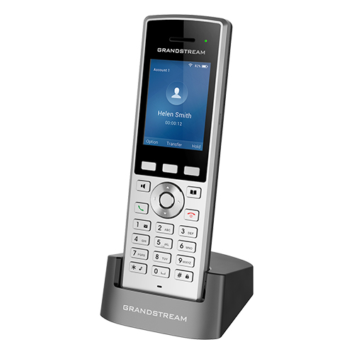 Teléfono Ip Grandstream Networks WP822 Terminal inalámbrico, 2 líneas, Negro, Plata