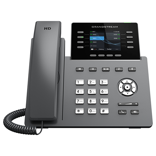 Teléfono Ip Grandstream Networks GRP2624 Terminal con conexión por cable, PoE, 8 líneas, Negro