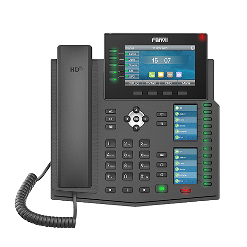 Miniatura 2 de Teléfono Ip Fanvil X6U Terminal con conexión por cable, PoE, 20 líneas, Negro