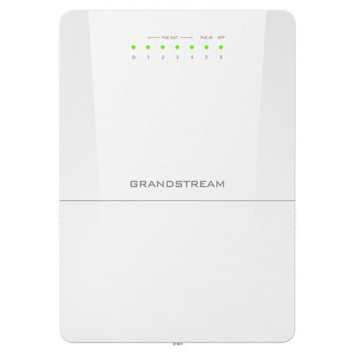 Switch Grandstream Networks GWN7710R Gestionado, L2, RJ-45 5, Gigabit Ethernet (10/100/1000), (PoE +) 4, Blanco