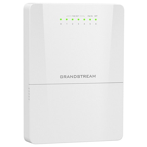 Miniatura 2 de Switch Grandstream Networks GWN7710R Gestionado, L2, RJ-45 5, Gigabit Ethernet (10/100/1000), (PoE +) 4, Blanco