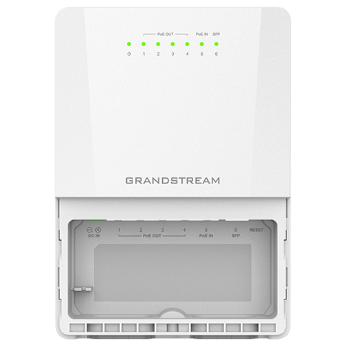 Miniatura 3 de Switch Grandstream Networks GWN7710R Gestionado, L2, RJ-45 5, Gigabit Ethernet (10/100/1000), (PoE +) 4, Blanco
