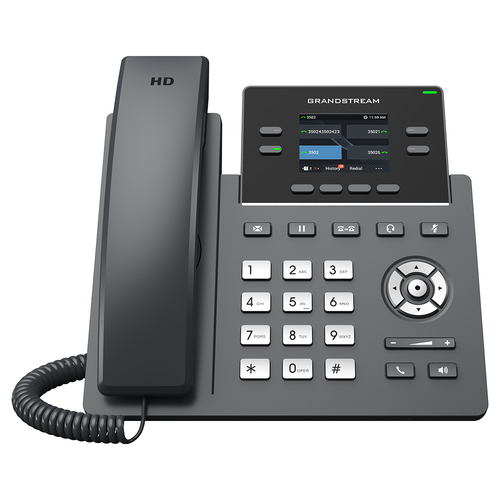 Teléfono Ip Grandstream Networks GRP2612G Terminal con conexión por cable, PoE, 4 líneas, Negro