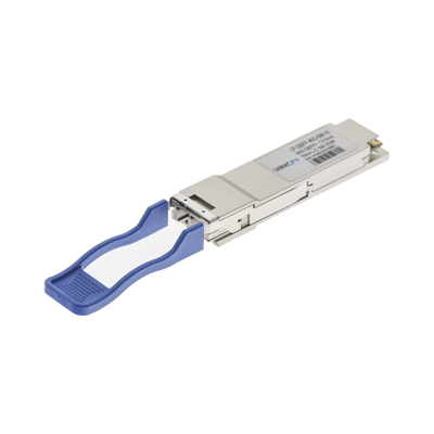 Transceptor a?ptico QSFP+ (Mini-Gbic) / Monomodo 1310 nm / 40 Gbps / 40GBASE-LR4 / Conectores LC/UPC Da?plex / DDM / Hasta 10 km