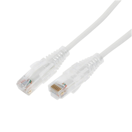 Cable de Parcheo Slim UTP Cat6A - 10 m Blanco, Dia¡metro Reducido (28 AWG)