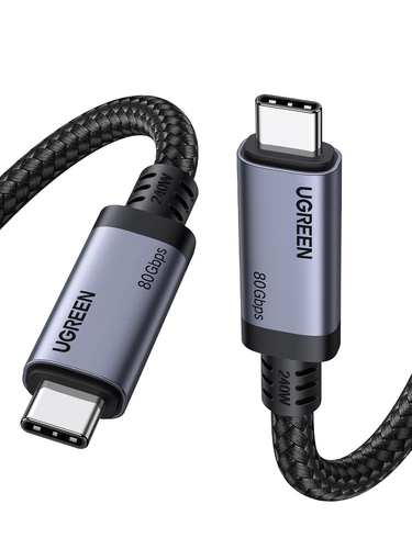 Cable USB-C Thunderbolt 5 / 80 Gbps Bidireccional / 120 Gbps Unidireccional / 1 m (3.28 ft) / PD 3.1 100W / 24 Pines / E-Marker IP2133H