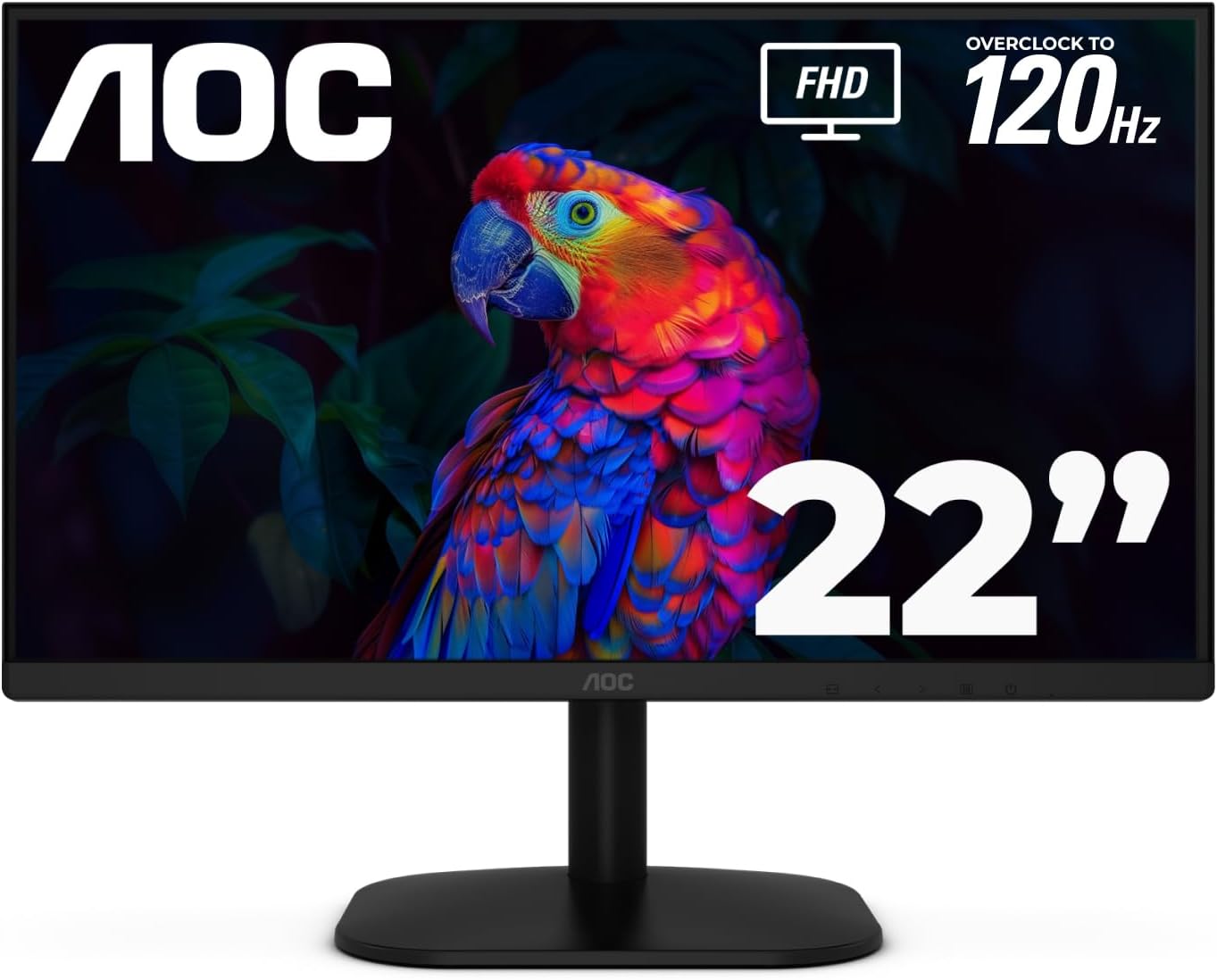 Monitor AOC 22B35HM23 21.45", Full HD, VA, 120 Hz, 9 ms, Negro