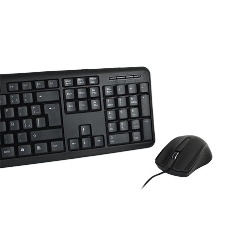 Miniatura 3 de Kit Teclado y Mouse Perfect Choice PC-201076 USB, Interruptor de membrana, Alámbrico, 1000 DPI, Negro