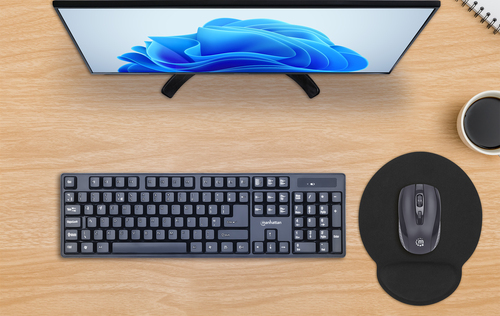 Miniatura 5 de Mousepad Manhattan Apoya muñecas, 200 mm, 240 mm, Negro