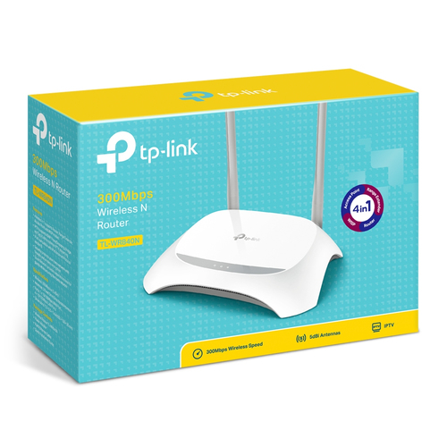 Miniatura 4 de Ruteador Inalámbrico TP-Link TL-WR840N 2 ant., Wi-Fi 4 (802.11n), 4 RJ-45, 300 Mbit/s, Gris, Blanco