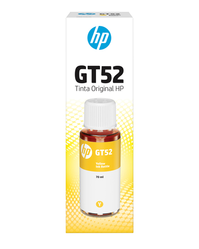 Botella de tinta HP Botella de tinta original amarilla GT52 Amarillo