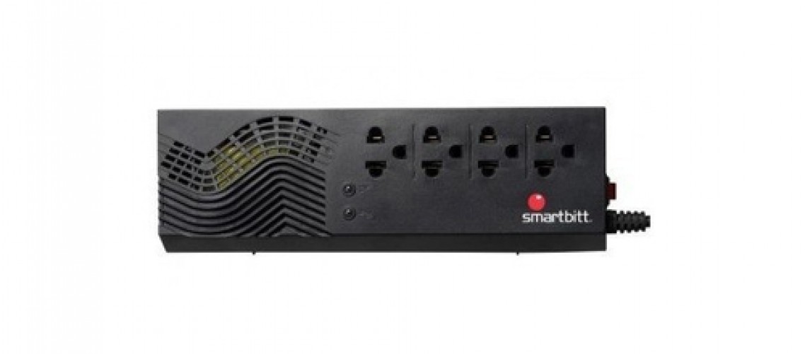 Regulador Smartbitt SBAVR1200 / 600 W, Entrada 1200 V, 4 salidas AC, Negro
