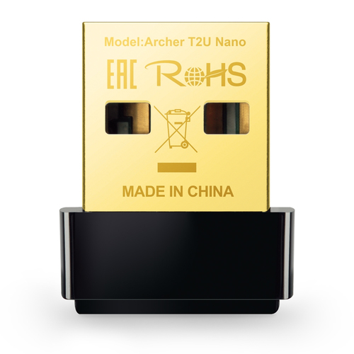 Tarjeta de red inalambrica TP-Link Archer T2U Nano USB, Wi-Fi 5 (802.11ac), Negro