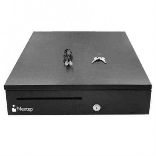 Cajón de dinero Nextep NE-515, Cajón electrónico de dinero, Negro, 420 mm, 405 mm, 100 mm, 5.7 kg