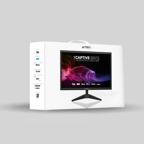 Miniatura 4 de Monitor Acteck AC-939409 19.5", HD, TN, 75 Hz, 5 ms, Negro