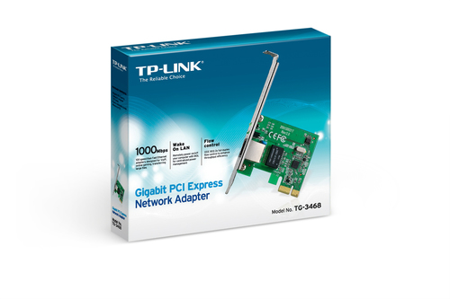 Miniatura 3 de Tarjetas de red TP-Link TG-3468 PCI Express, RJ-45 1, 2000 Mbit/s, Alámbrico, Verde, Gris