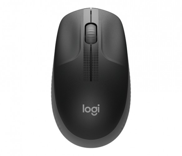 Mouse Logitech M190 Óptico, 3 Botones, 1000 DPI, RF inalámbrico, Carbón vegetal