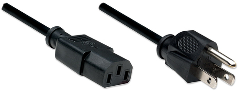 Miniatura 2 de Cables de poder Manhattan Cable de Alimentación Macho, Hembra 125 V, 1.8 m, Negro