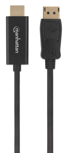 Miniatura 4 de Adaptador vídeo Manhattan Cable DisplayPort a HDMI 1080p DisplayPort a HDMI, 1.8 m, Negro