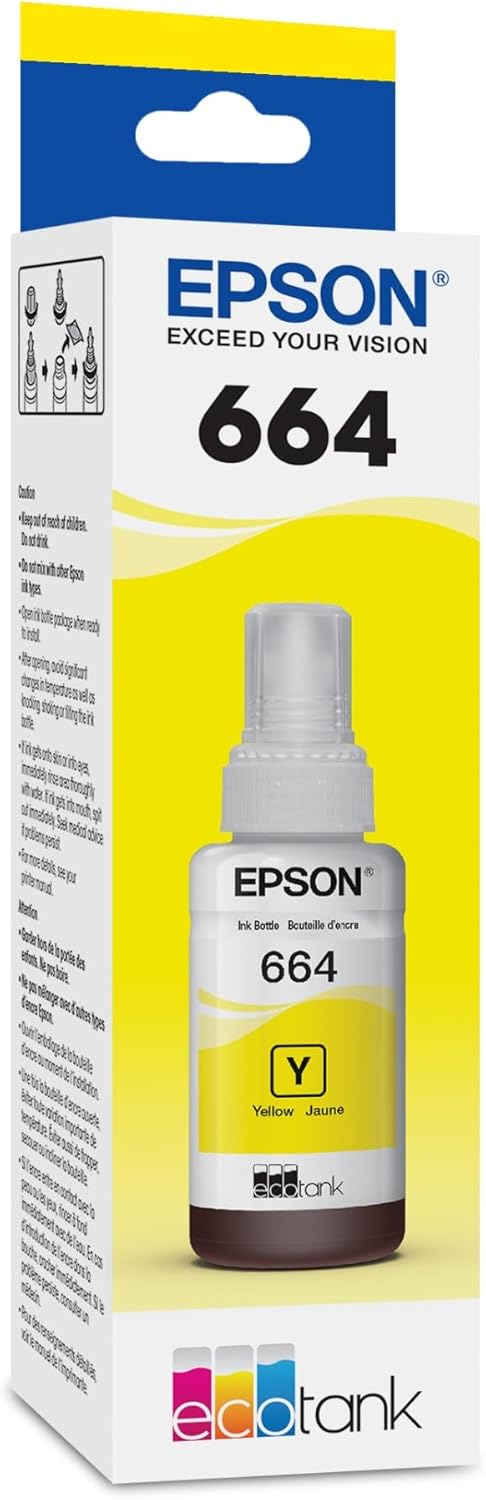 Miniatura 2 de Botella de tinta Epson T664420-AL Amarillo, Compatibilidad Expression ET-2500 Expression ET-2550 WorkForce ET-4500 EcoTank L396
