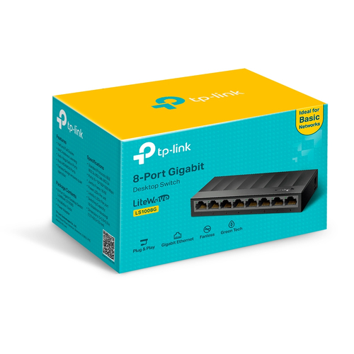Miniatura 5 de Switch TP-Link LS1008G No administrado, RJ-45 8, Gigabit Ethernet (10/100/1000), Negro