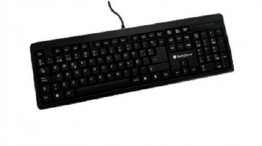 Teclado TechZone TZ16TEC01-ALA Alámbrico, USB, Negro