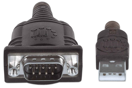 Miniatura 3 de Cable serial Manhattan Convertidor Serial a USB 0.45 m, USB A a Serial/COM/RS232/DB9, Macho- Macho