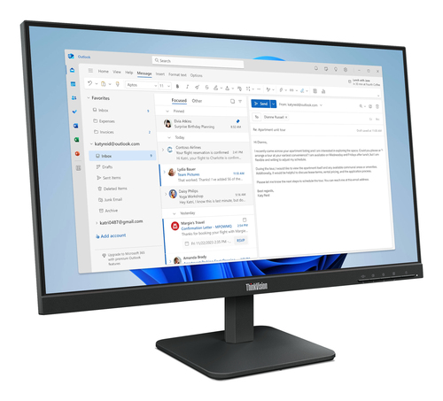 Miniatura 3 de Monitor Lenovo ThinkVision ThinkVision S24-4e LED, 23.8", Full HD, IPS, 100 Hz, 6 ms, Negro