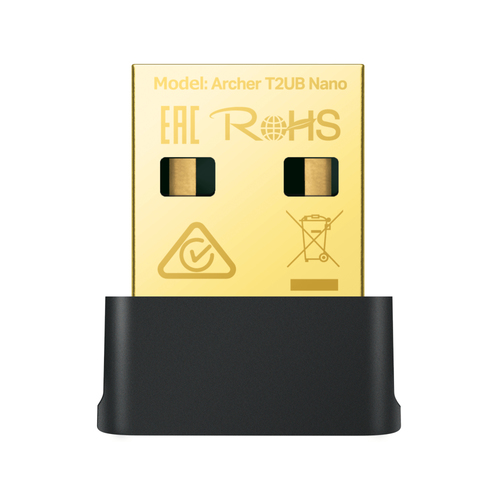 Tarjeta de red inalambrica TP-Link Archer T2UB Nano USB, Wi-Fi 5 (802.11ac), Negro