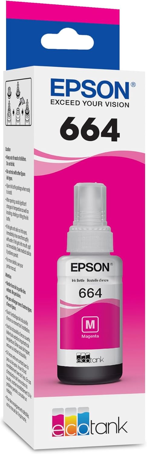 Miniatura 2 de Botella de tinta Epson T664320-AL Magenta, Compatibilidad Expression ET-2500 Expression ET-2550 WorkForce ET-4500 EcoTank L396