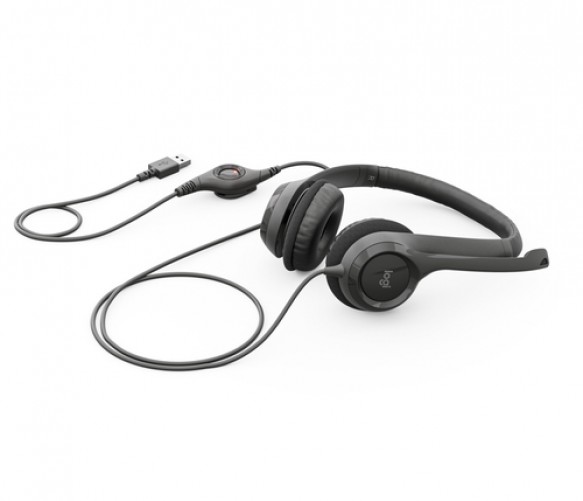 Audífonos Logitech H390 Alámbrico, USB, Negro