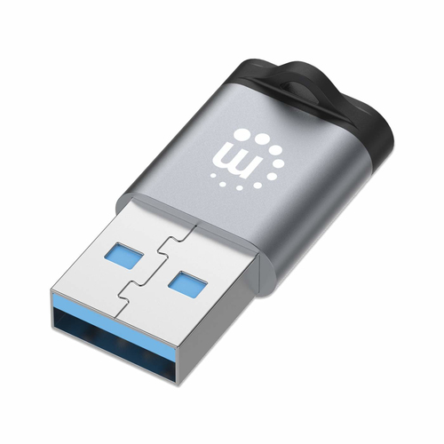 Miniatura 2 de Adaptador Manhattan 356305 USB-A a USB-C, Negro, Gris